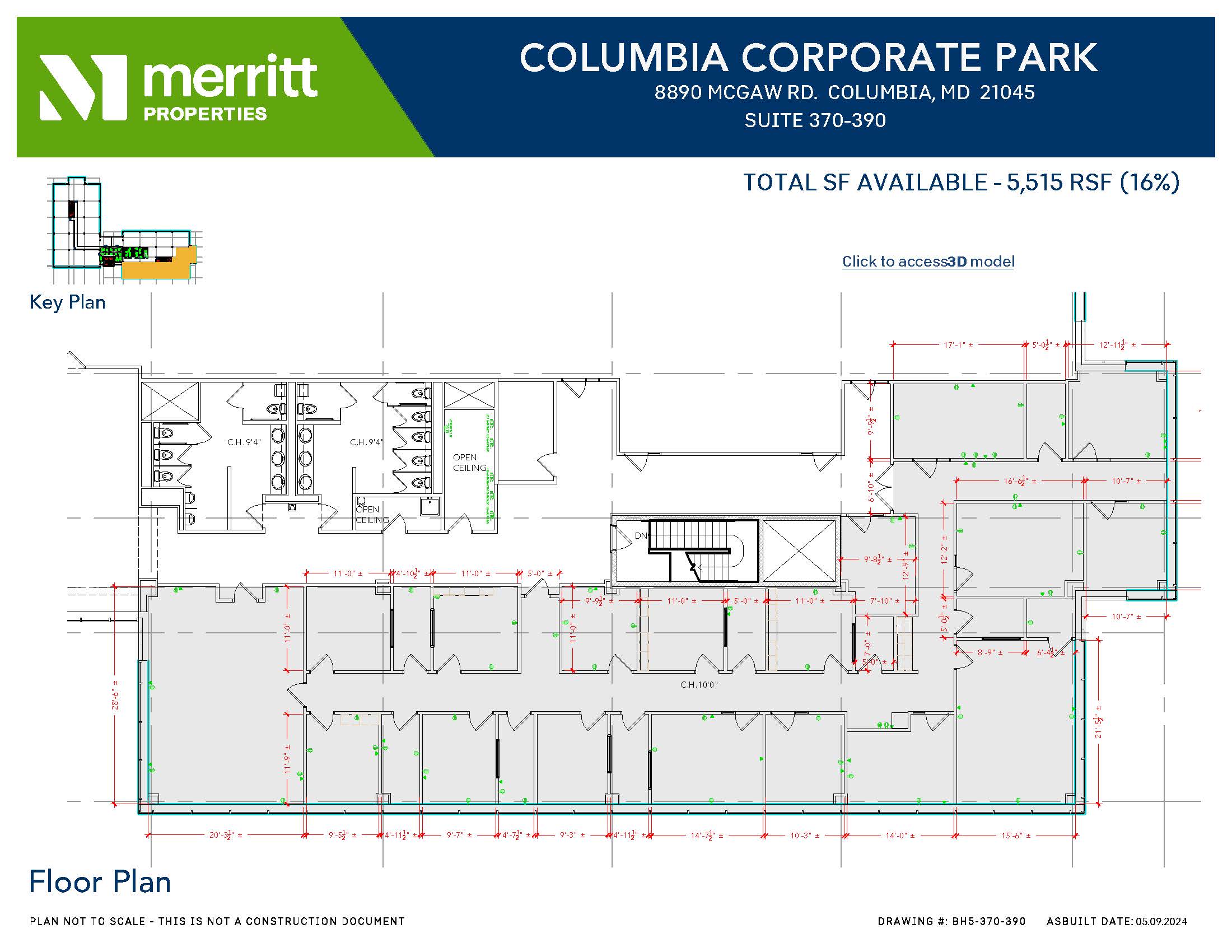 Floorplan for 8890 McGaw Rd, Suite 370-390